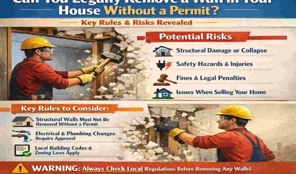 can i remove a wall in my house without a permit