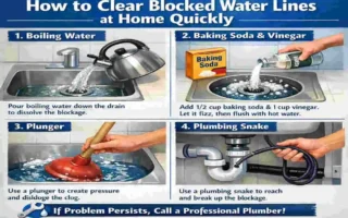 how to unclog water lines in house