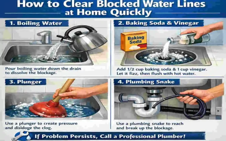 how to unclog water lines in house