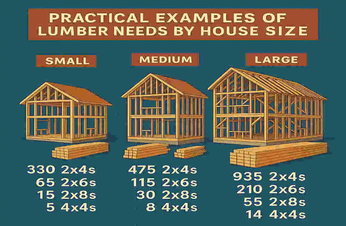 how much lumber is needed to build a house