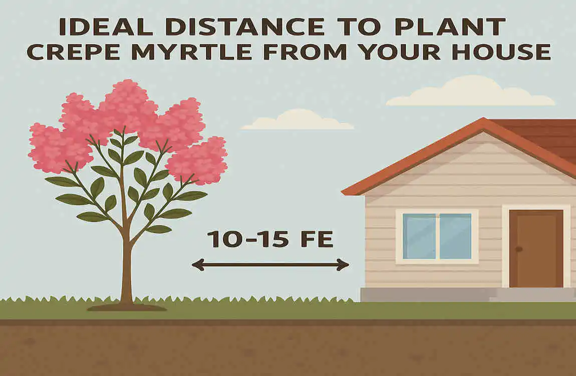 how far to plant crepe myrtle from house