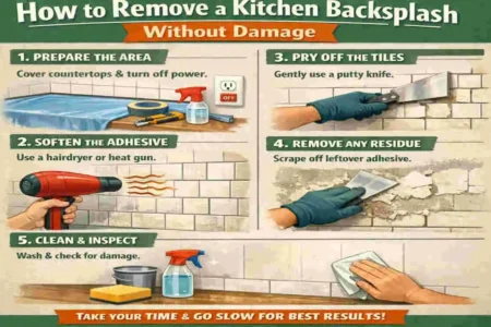 how to remove backsplash from kitchen