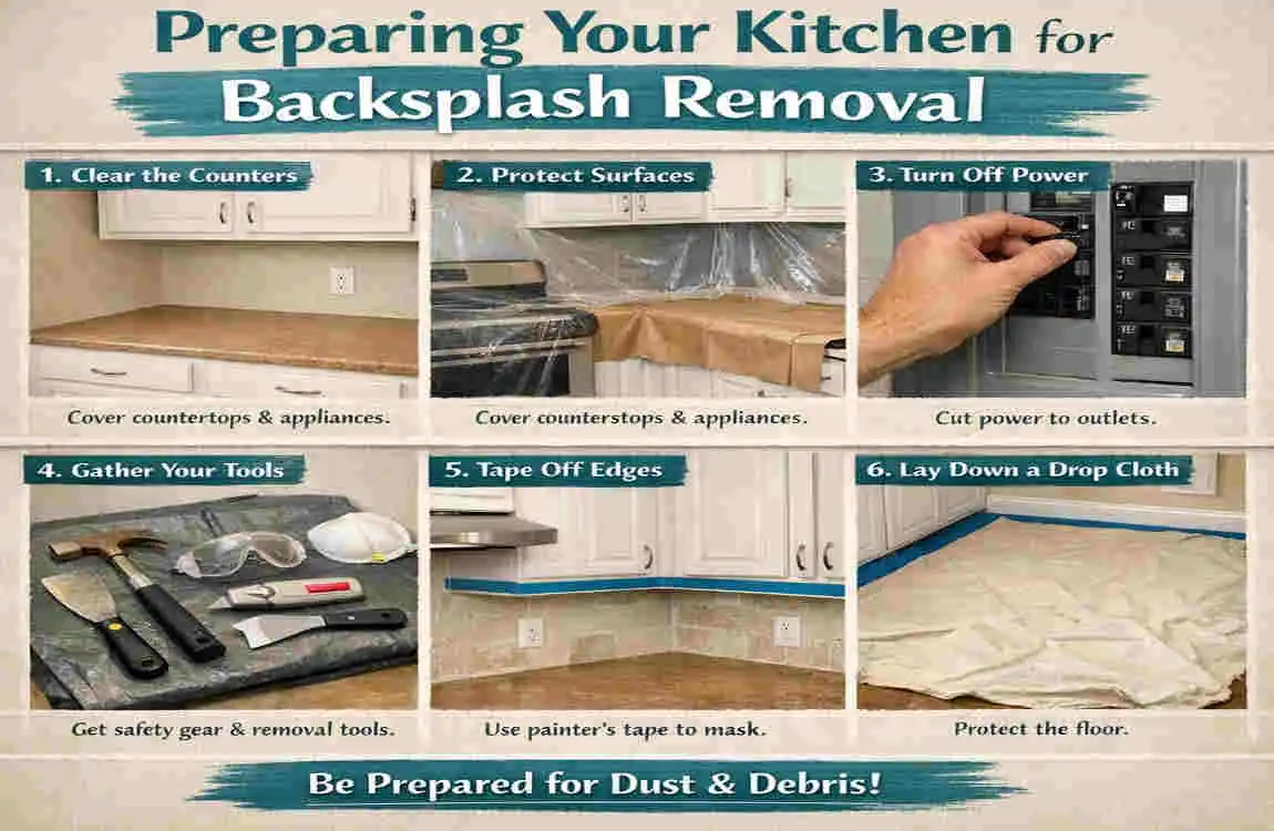 How to Remove Kitchen Backsplash