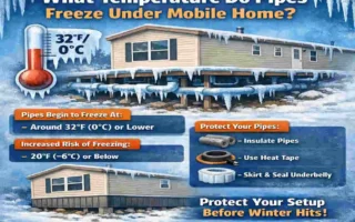 what temperature do pipes freeze under mobile home