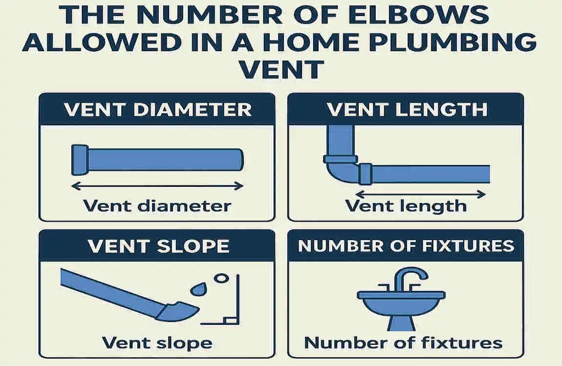 how many elbows can a plumbing vent have
