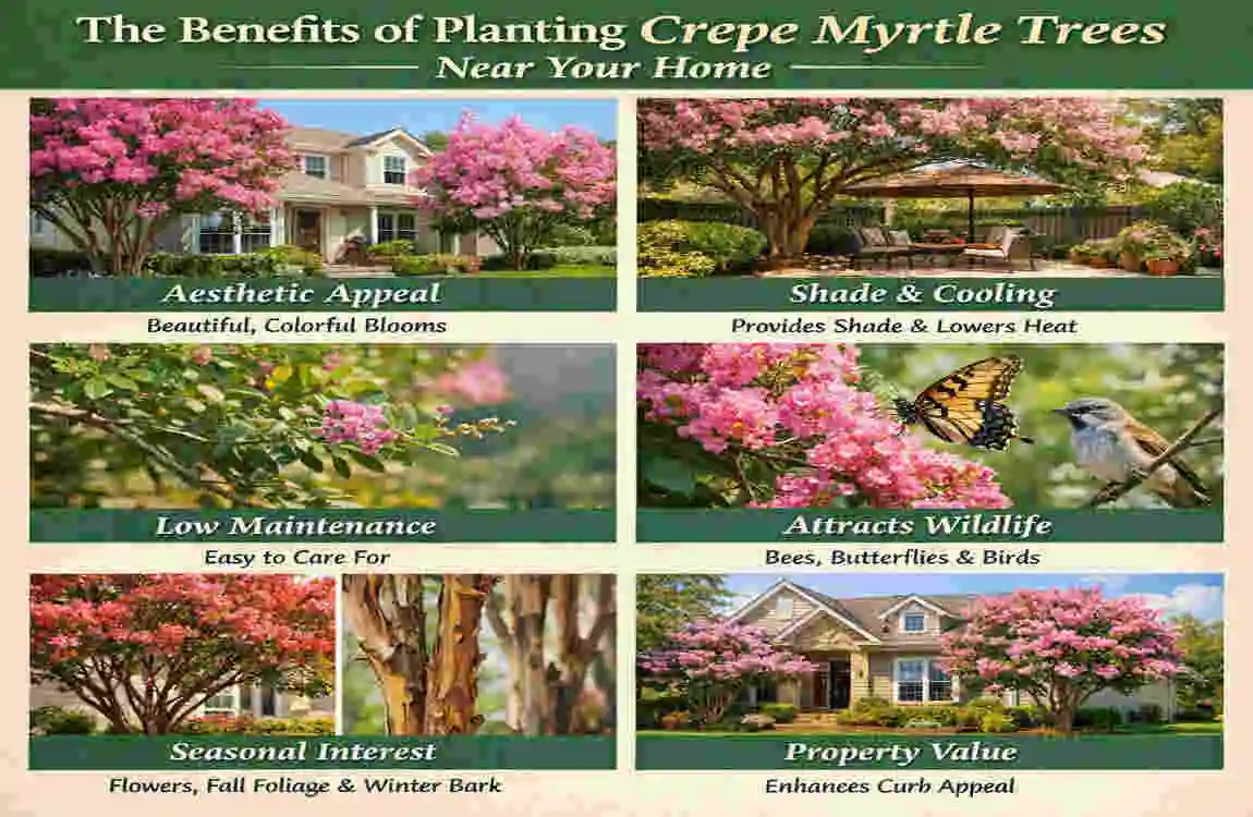 how far to plant crepe myrtle from house