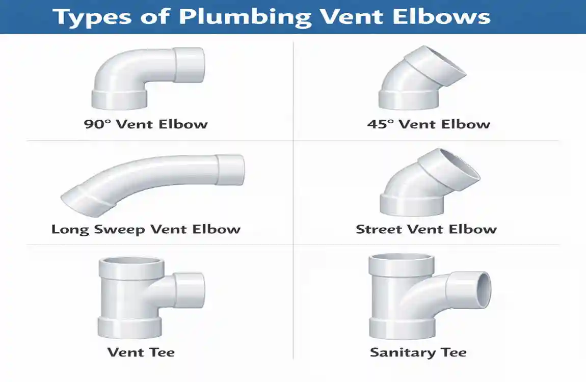 how many elbows can a plumbing vent have