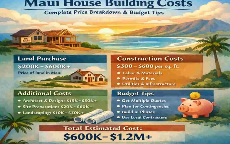 how much does it cost to build a house in maui
