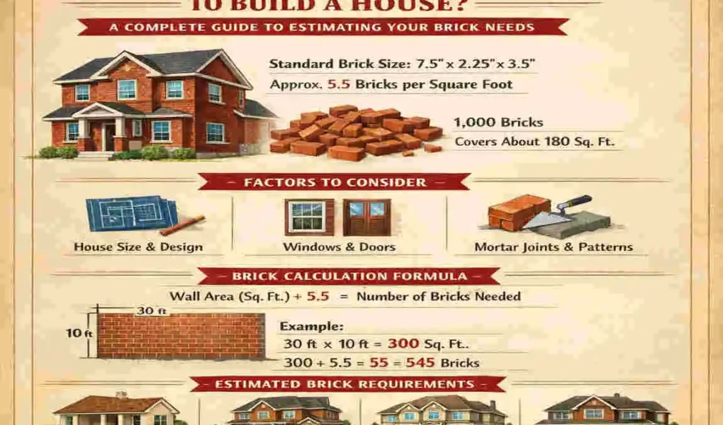 how many bricks does it take to build a house