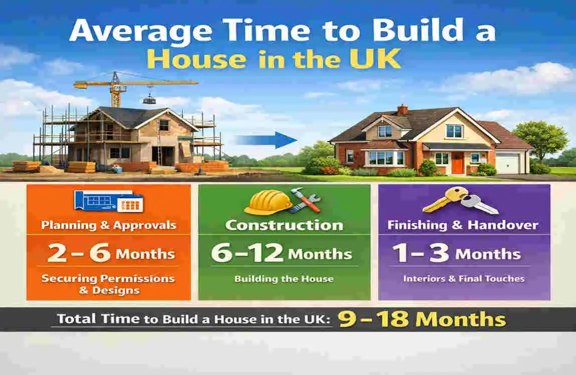 how long does it take to build a house uk