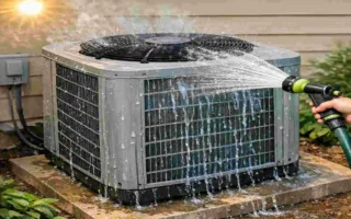 does spraying ac condenser with water help cool house