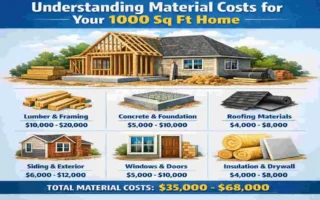 What is the material cost for a 1000 sq ft house?