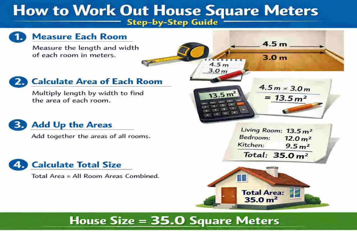 how to work out house square meters
