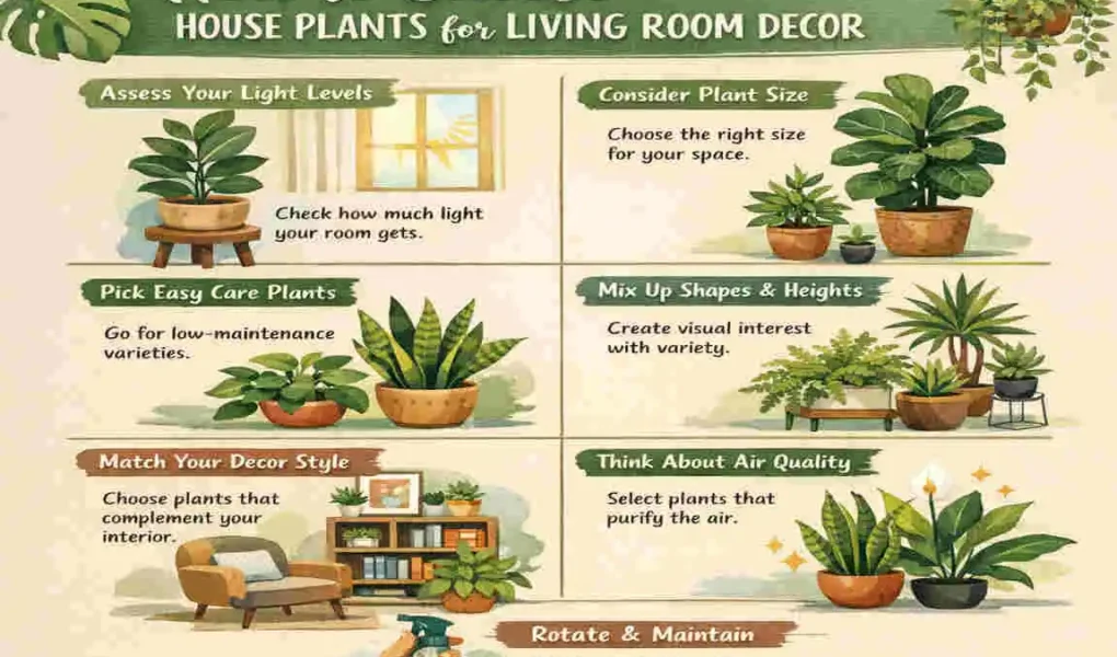 which house plants decor for living room