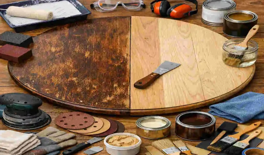 how to refinish kitchen table