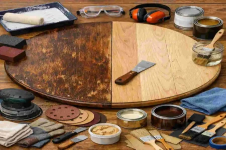 how to refinish kitchen table