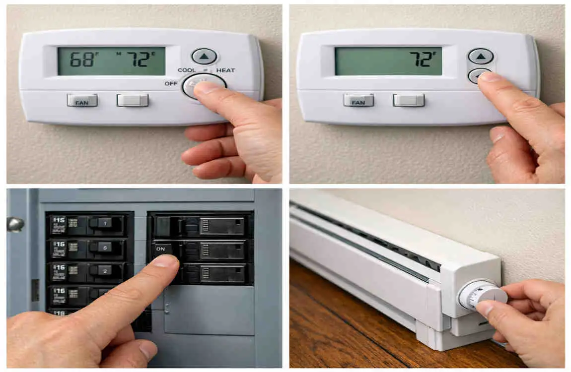 how to turn on a heater in a house