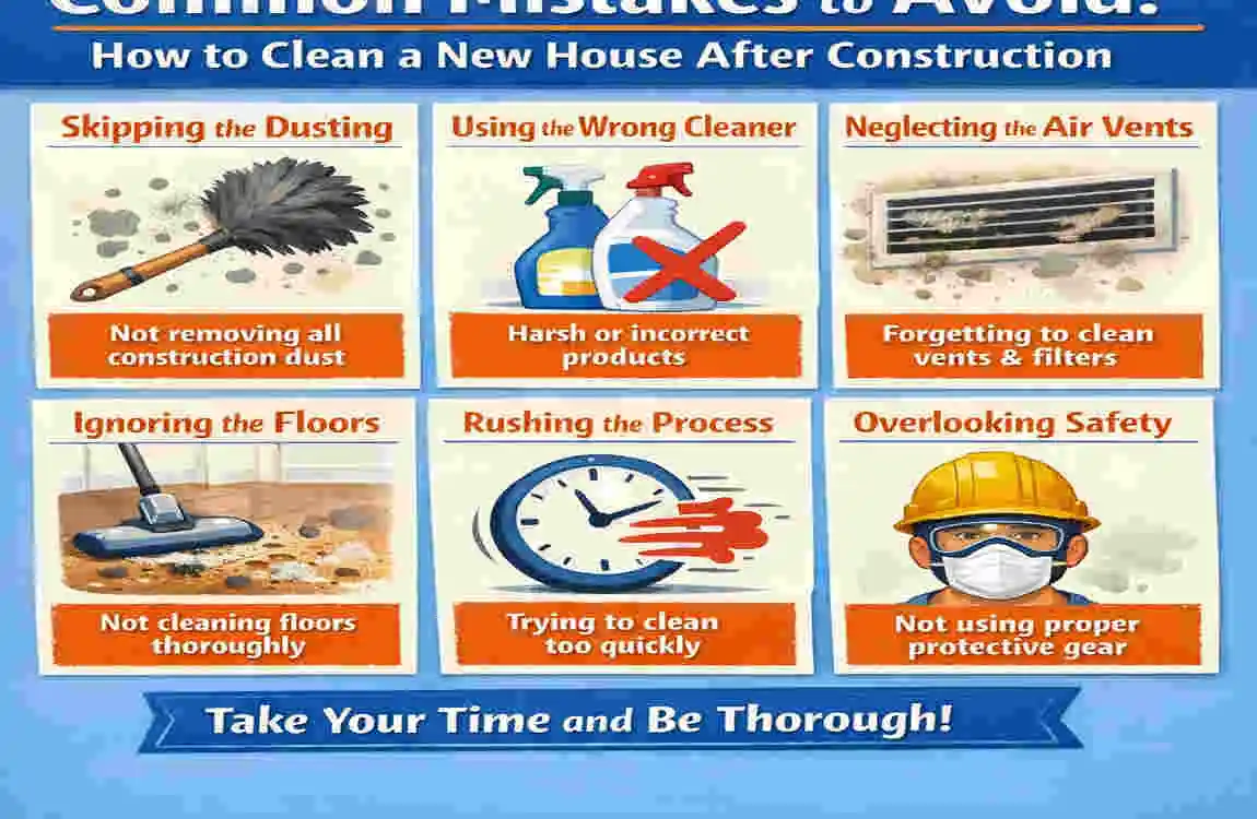 how to clean a new house after construction