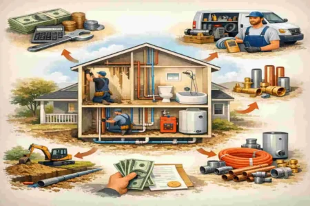 how much to re plumb a house