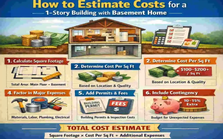 how much does it cost to build a 1 story building include basement
