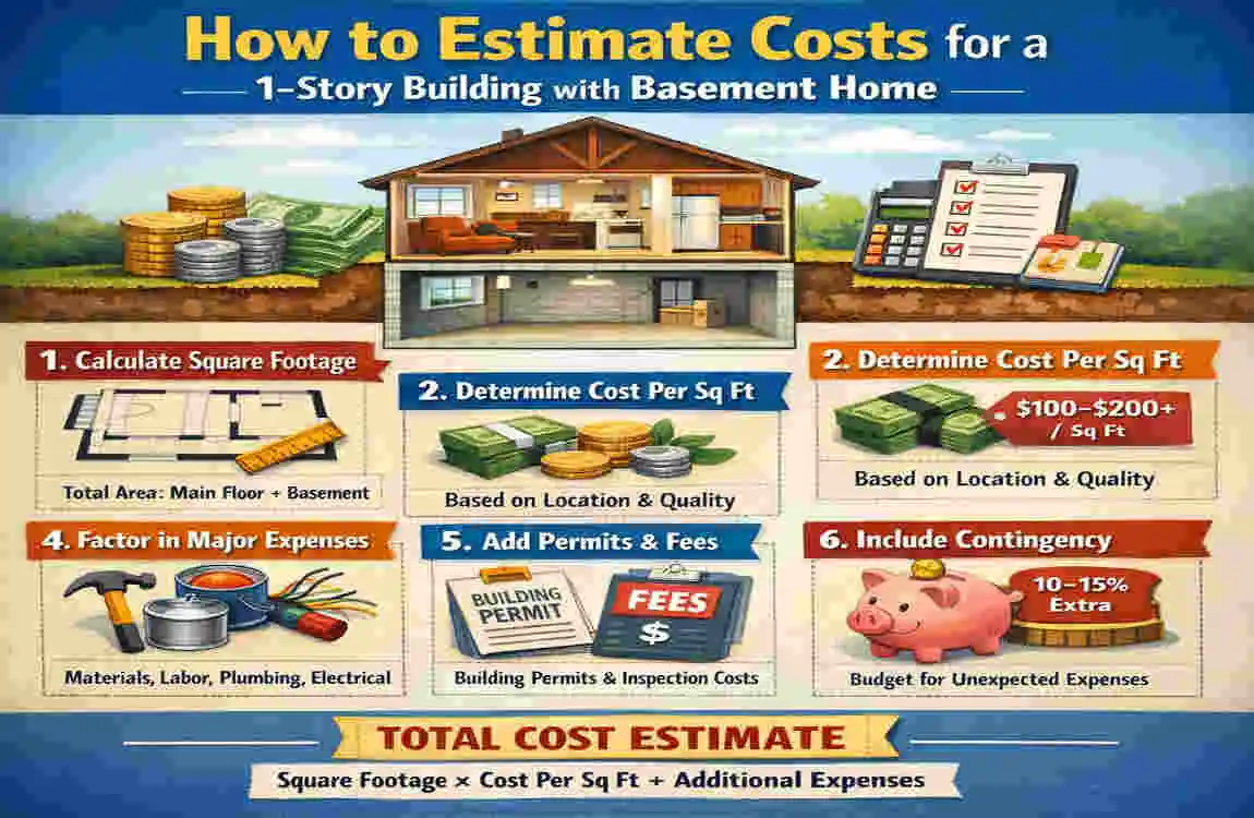 How to Estimate Costs for a 1-Story Building with Basement Home - home ...