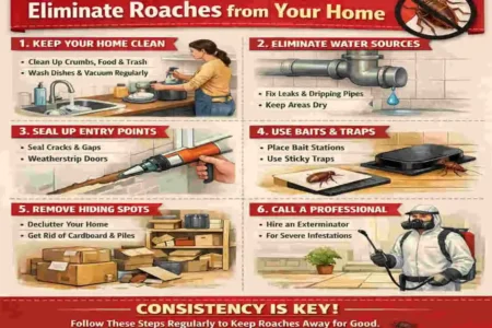 How do I permanently get rid of roaches in my house?