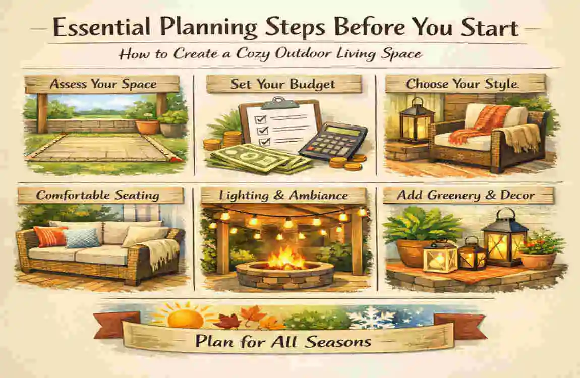How to Create a Cozy Outdoor Living Space: 10 Budget-Friendly Ideas for Ultimate Backyard Bliss