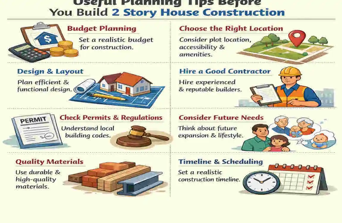 how high is a 2 story house construction