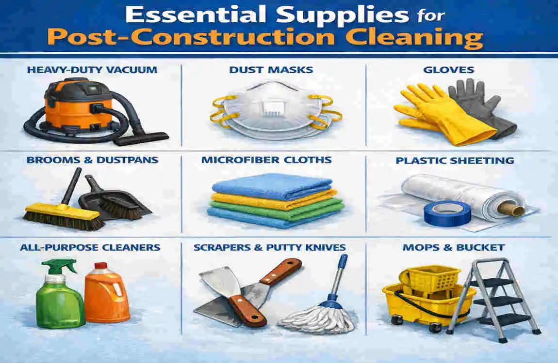 how to clean a new house after construction