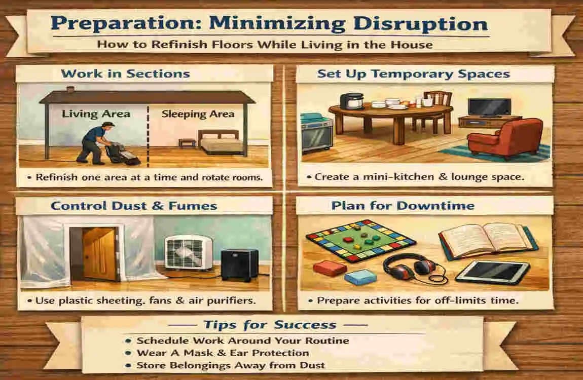 How to Refinish Floors While Living in the House: Your Complete DIY Guide