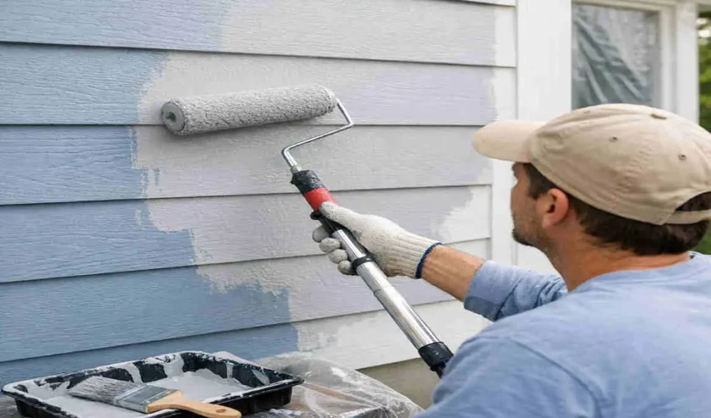 how to paint exterior house with roller