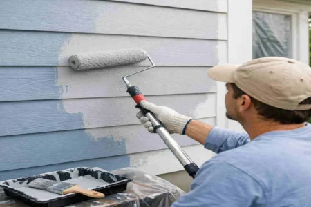 how to paint exterior house with roller