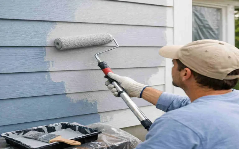 how to paint exterior house with roller