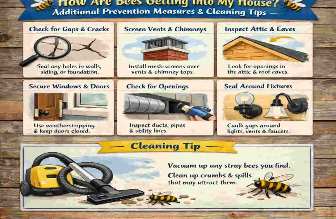 how are bees getting into my house and cleaning tip