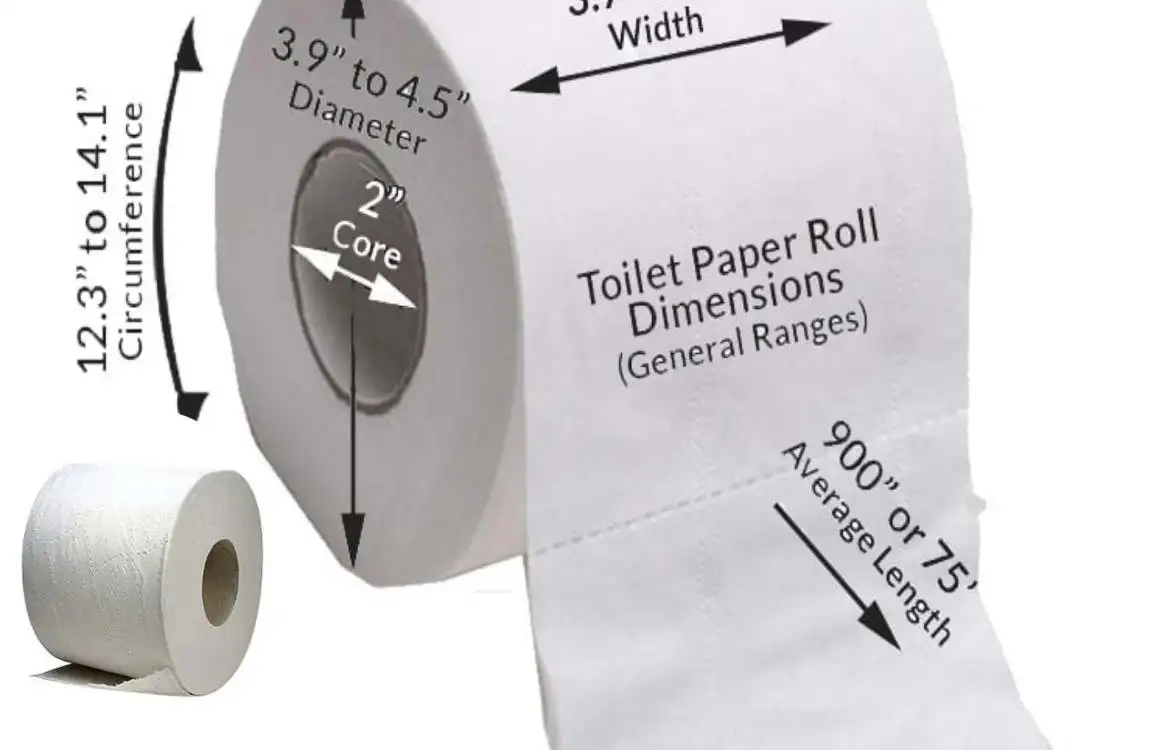 how wide is a toilet paper roll