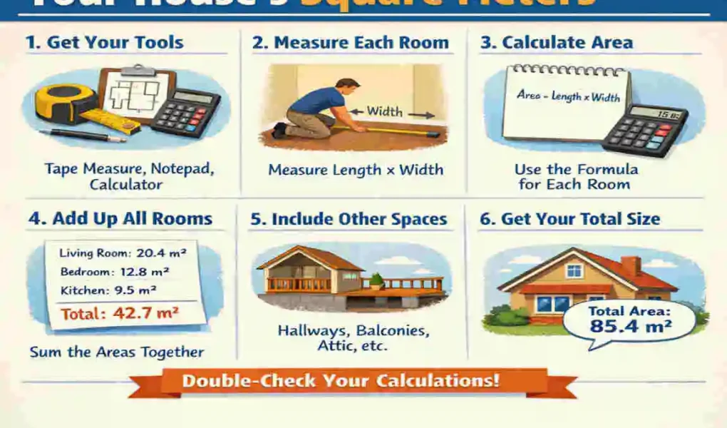 how to work out house square meters