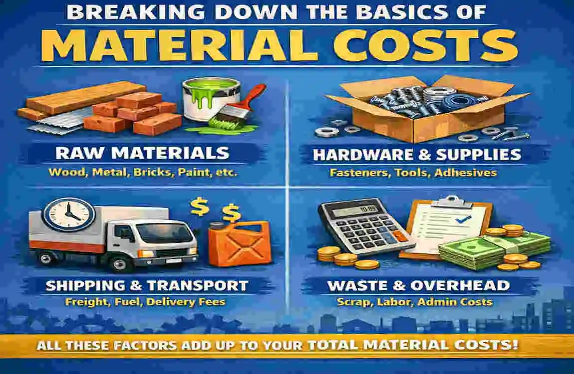 What is the material cost for a 1000 sq ft house?