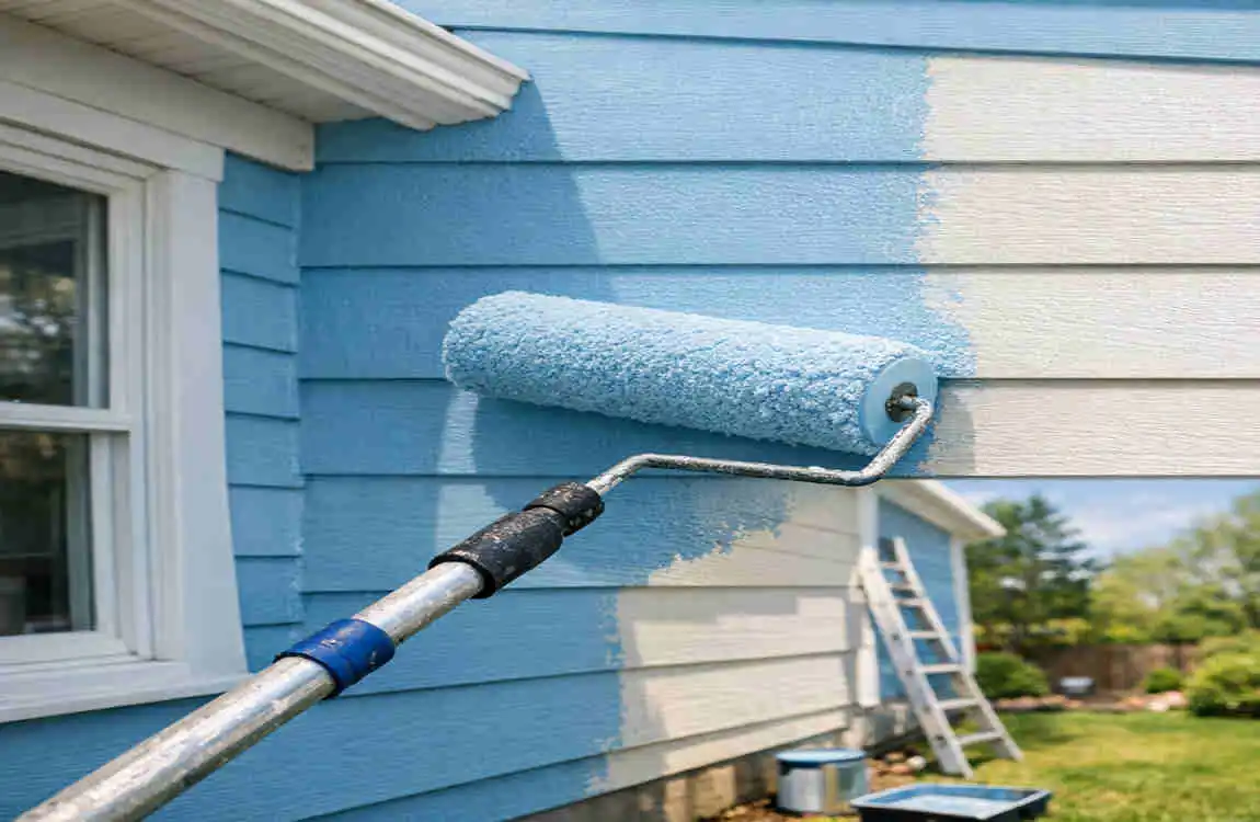 how to paint exterior house with roller