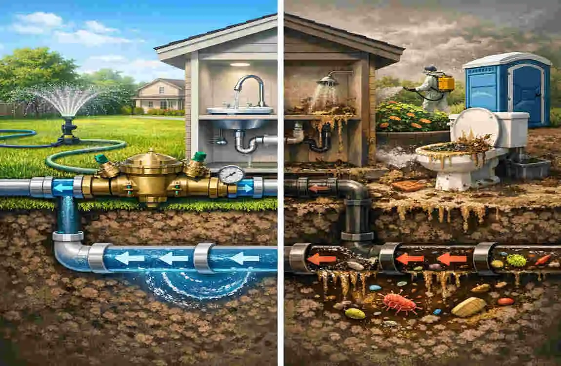 what plumbing device helps prevent a backflow