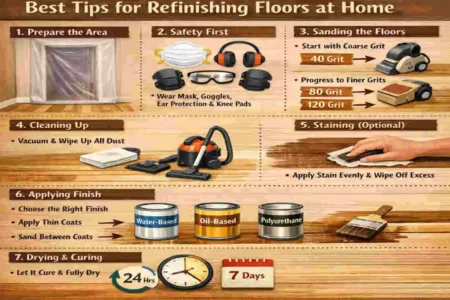 how to refinish floors while living in house