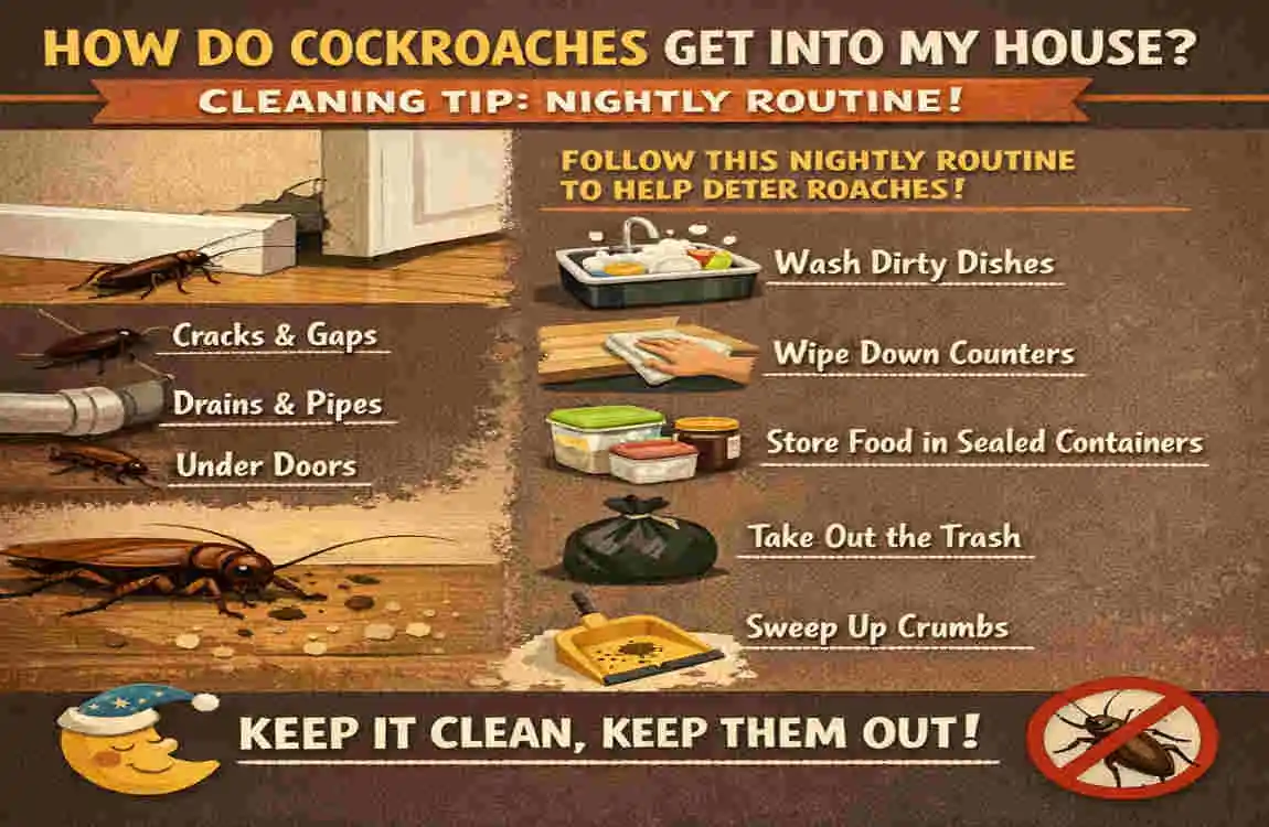 How Cockroaches Sneak Into Your House