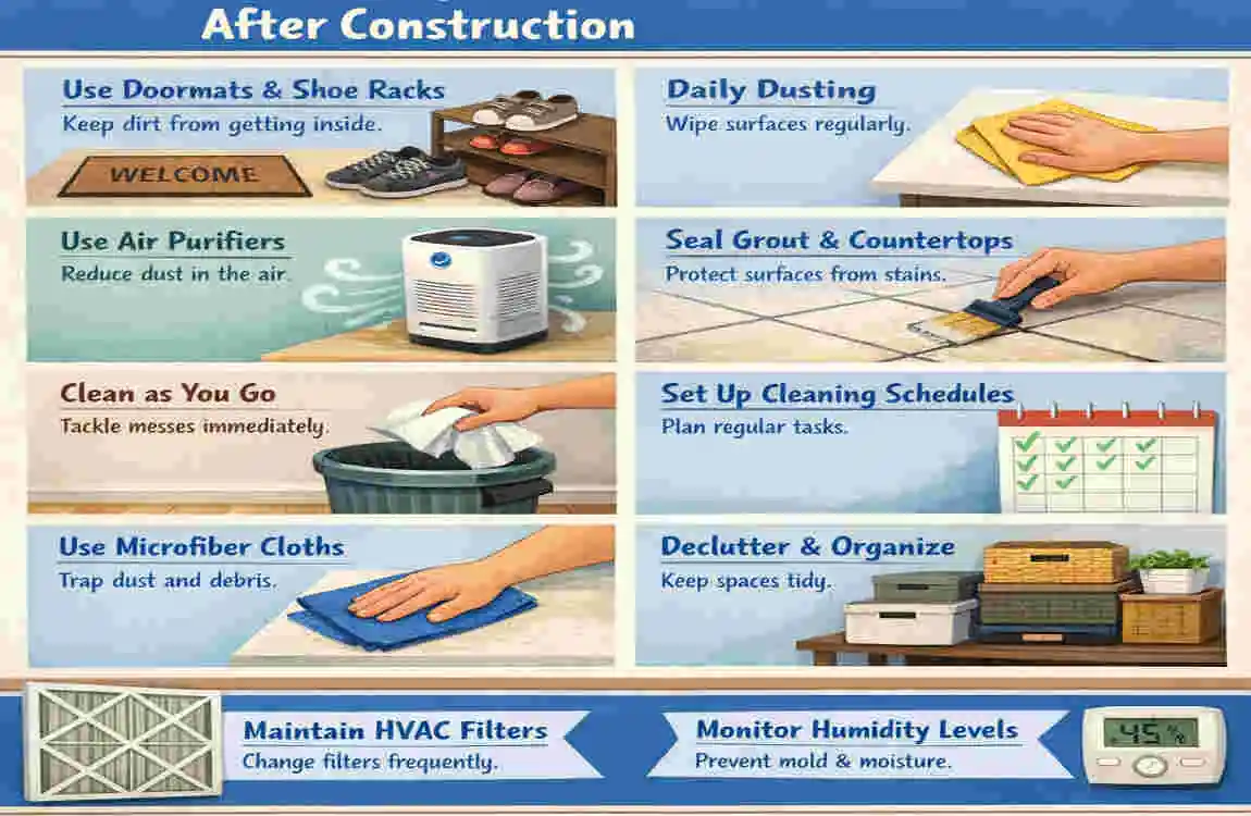 how to clean a new house after construction