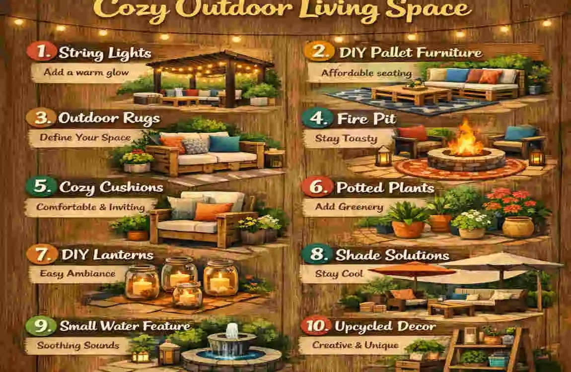 How to Create a Cozy Outdoor Living Space: 10 Budget-Friendly Ideas for Ultimate Backyard Bliss