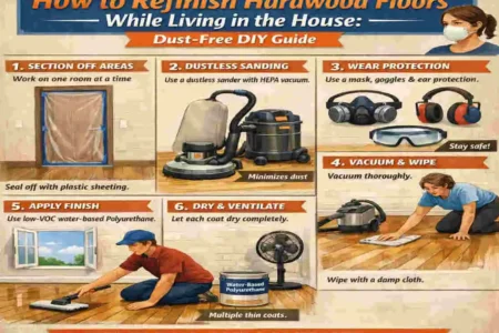 how to refinish floors while living in house