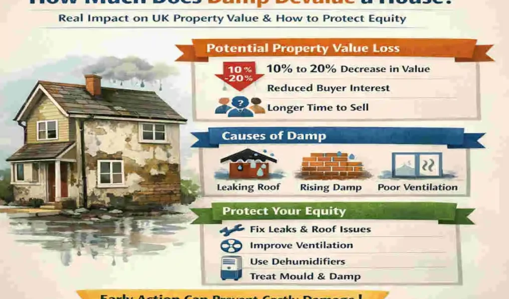 how much does damp devalue a house