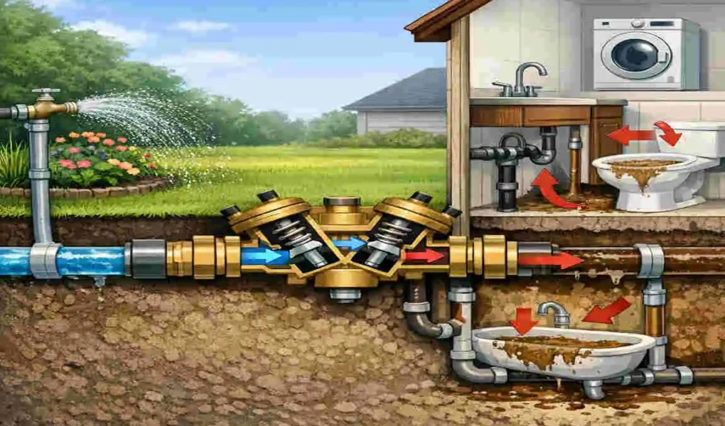 what plumbing device helps prevent a backflow