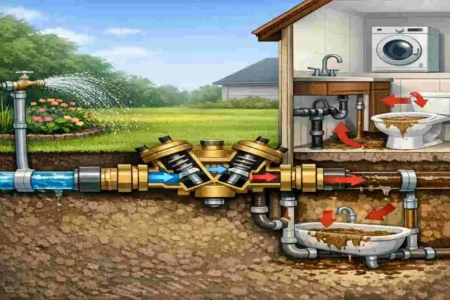 what plumbing device helps prevent a backflow