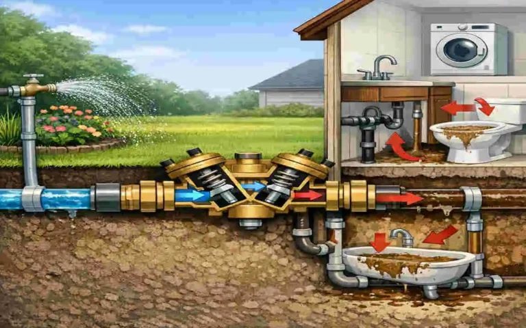 what plumbing device helps prevent a backflow