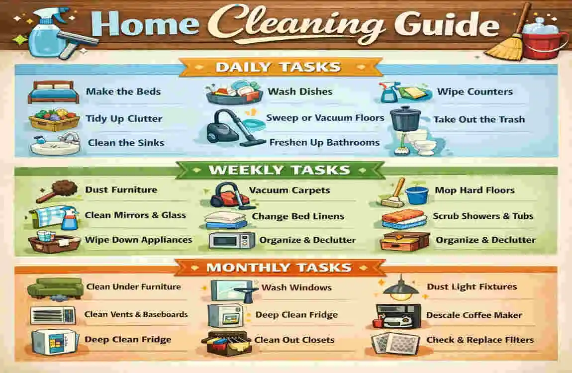 how to clean a house