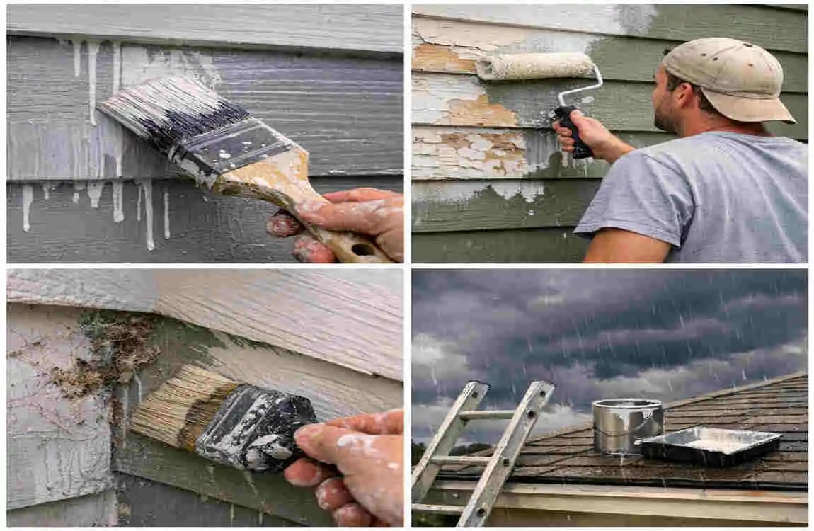 how to paint exterior house with roller